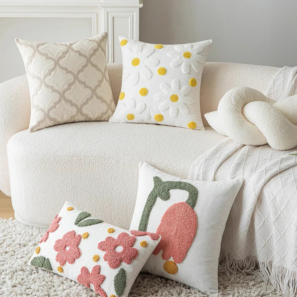 Flora Embroidered Pillow Case