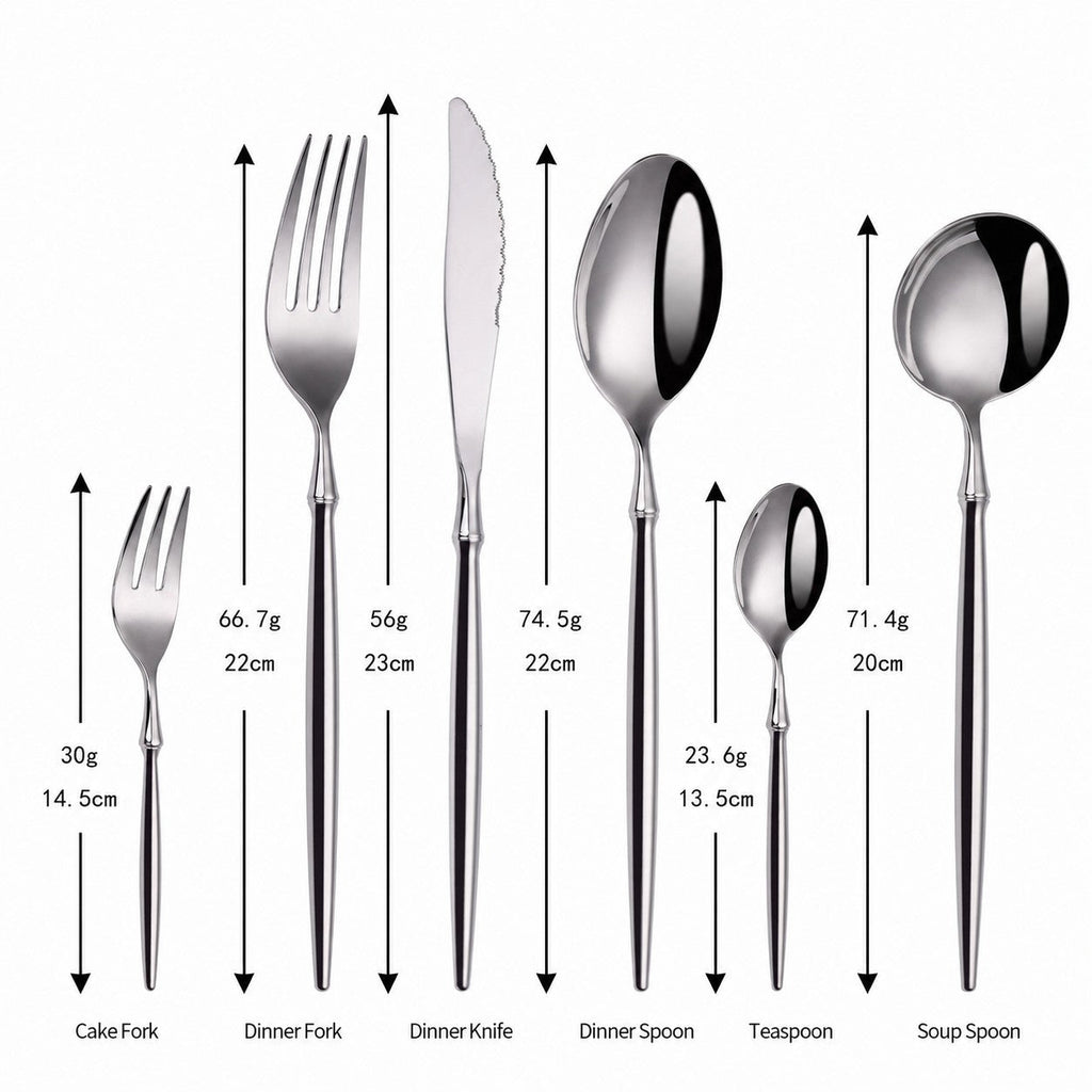 Sara Silver Luxury Stainless Steel Cutlery Set