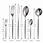Sara Silver Luxury Stainless Steel Cutlery Set