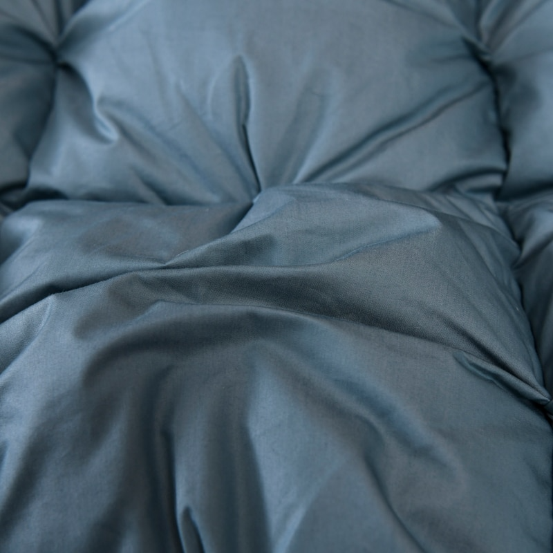 Tanya Blue Pinch Quilted Goose Down Comforter