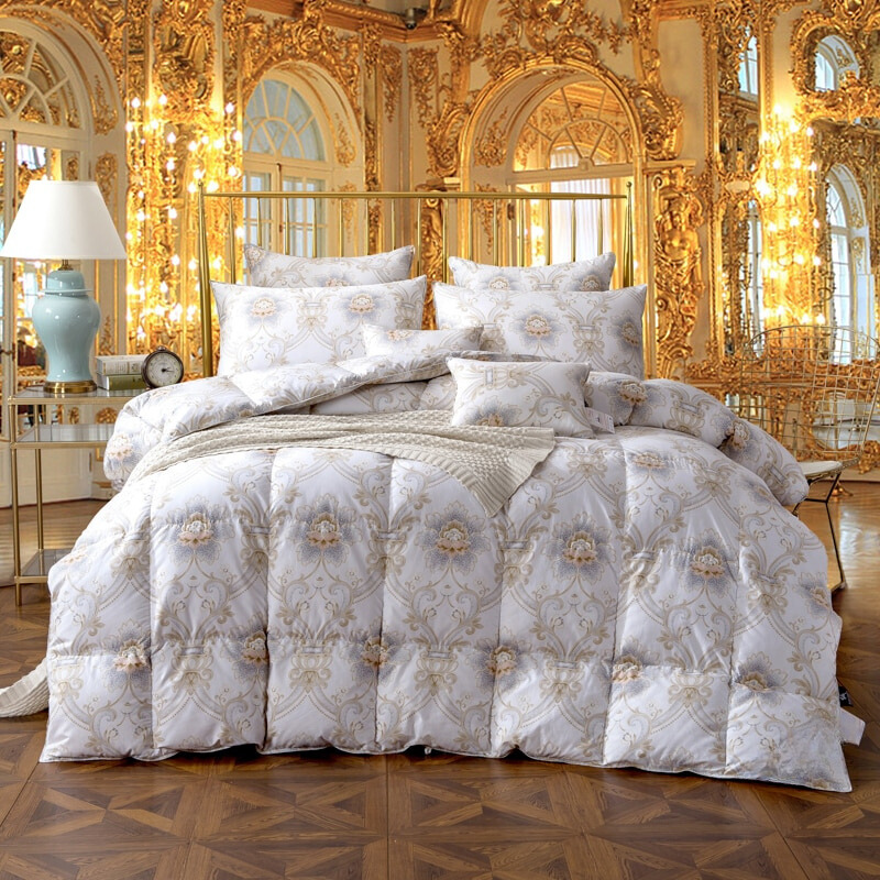Rafia Ornate Printed Cotton Goose Down Comforter