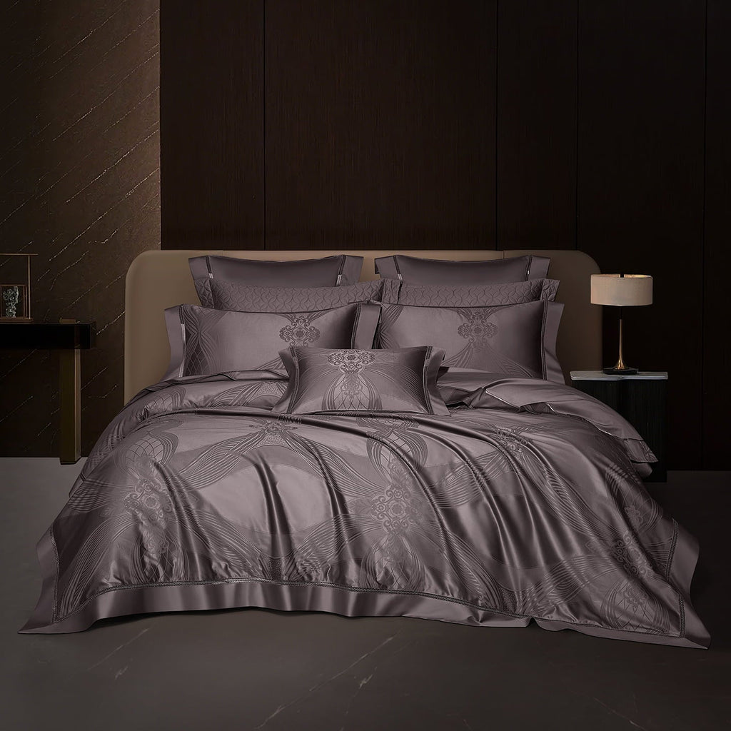 Varenna Hemstitch Jacquard Egyptian Cotton Bedding Set