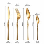 Venice Gold Luxury Stainless Steel Cutlery Set