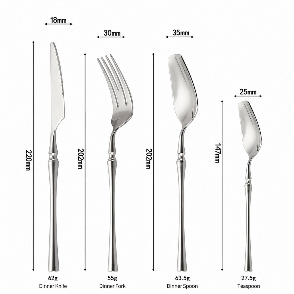 Venice Silver Luxury Stainless Steel Cutlery Set