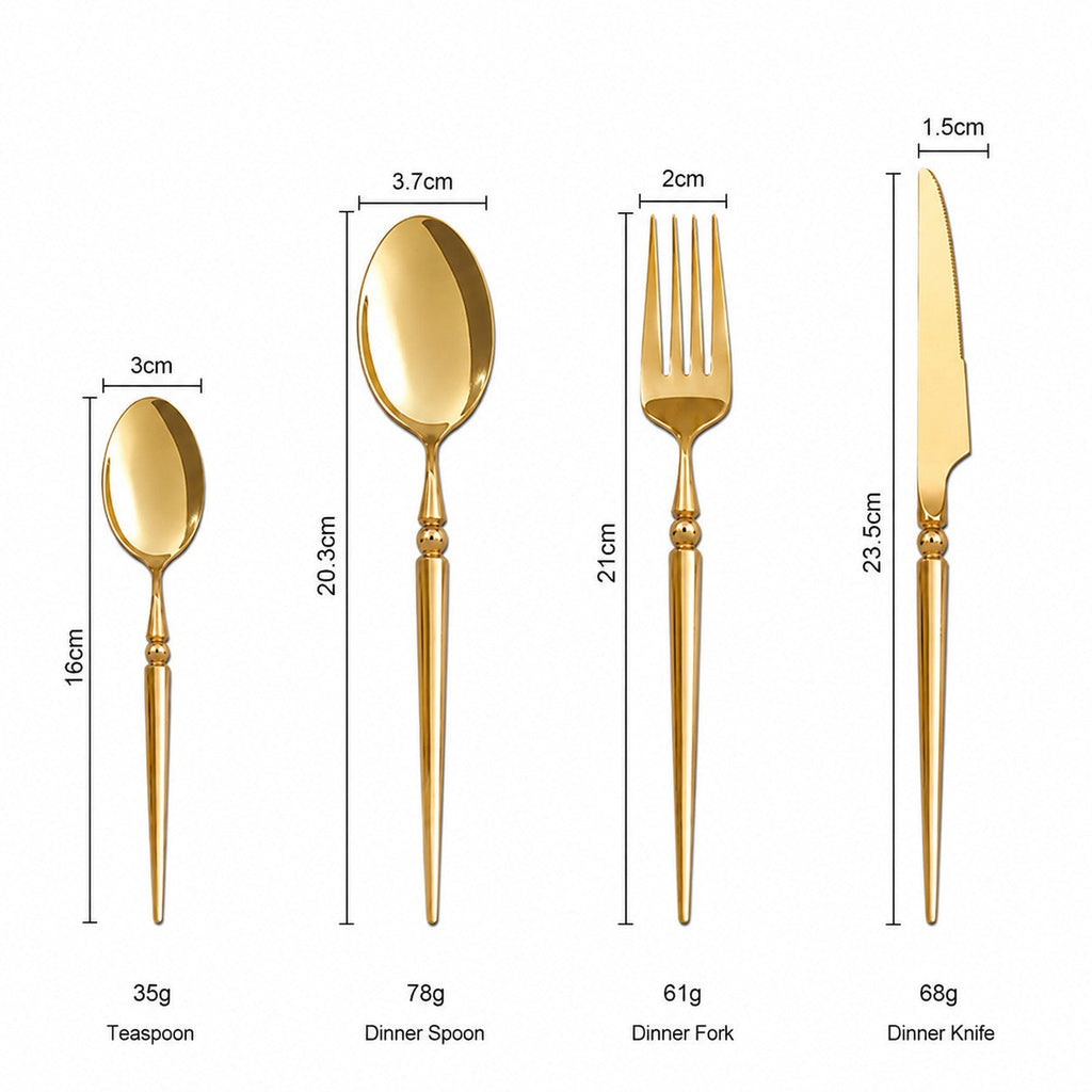 Vivian Gold Luxury Stainless Steel Cutlery Set
