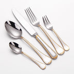 Selena Gold Edge Luxury Stainless Steel Cutlery Set
