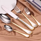Selena Gold Edge Luxury Stainless Steel Cutlery Set