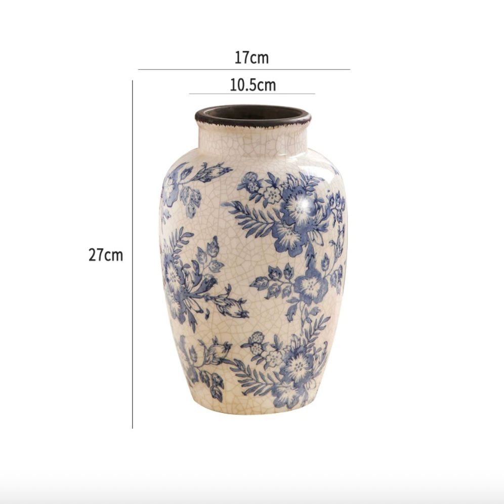 Blue Countryside Ceramic Vase