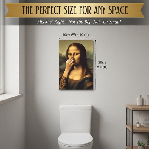 Hot Sale 🔥Holding Nose Bathroom Canvas Art（Frame not included）