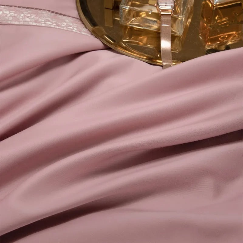 Elysium Rose Lace Luxury Egyptian Cotton Bedding Set