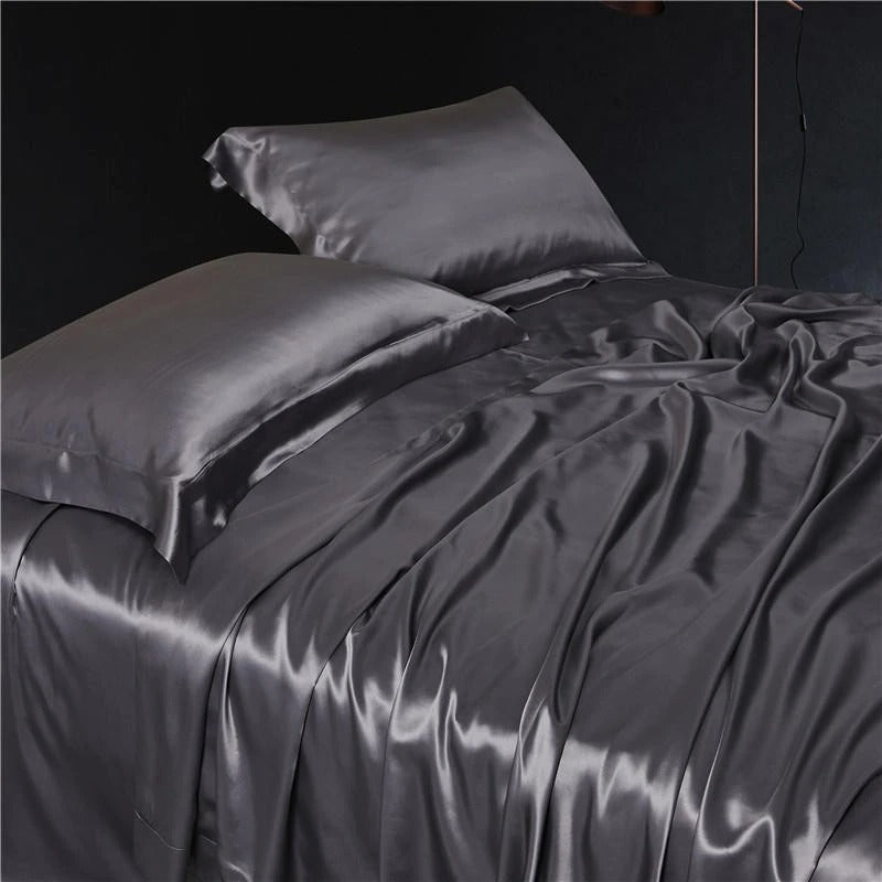 Eloise Quartz Lavender Luxury Pure Mulberry Silk Bedding Set