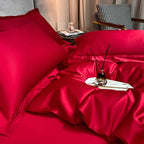 Neo Red Silky Egyptian Cotton Bedding Set