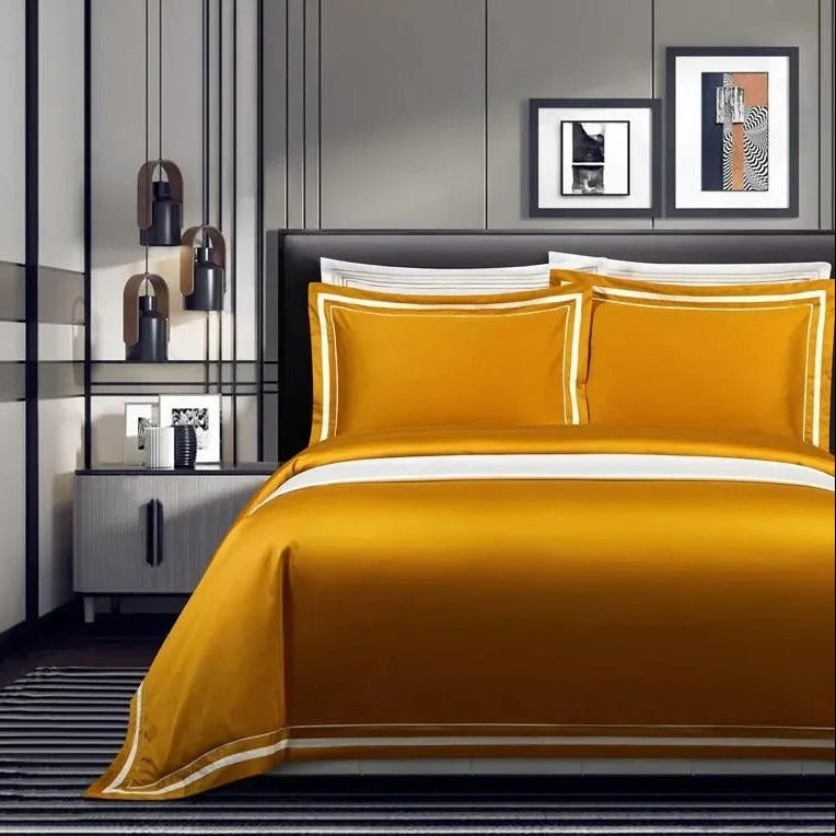 Ona Gold Luxury Egyptian Cotton Bedding Set