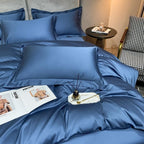 Neo Royal Blue Silky Egyptian Cotton Bedding Set