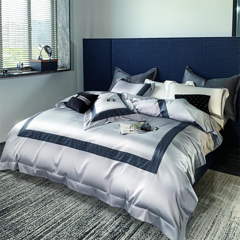 Sablier Silver Luxury Egyptian Cotton Bedding Set