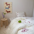 Crisp White Spot Bedding Set
