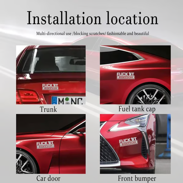 🚗🔥FUCK IT Edition Emblem | Car Decal Accessory