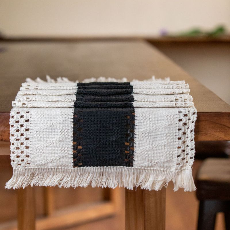 Nordic Woven Stripe Table Runner