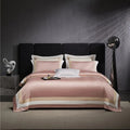 Luxor Pink Stripe Border Egyptian Cotton Bedding Set