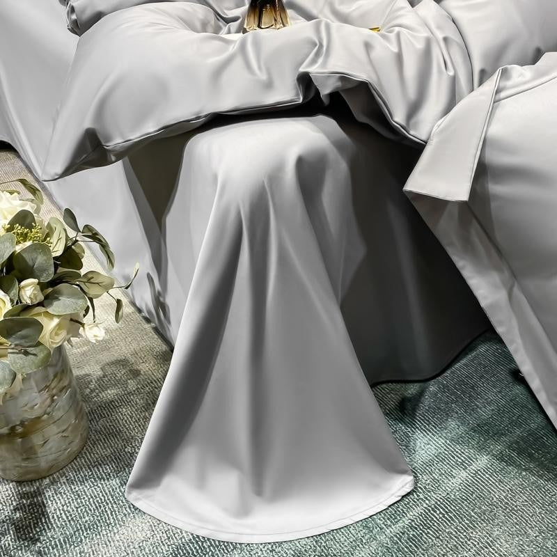 Neo Light Grey Silky Egyptian Cotton Bedding Set