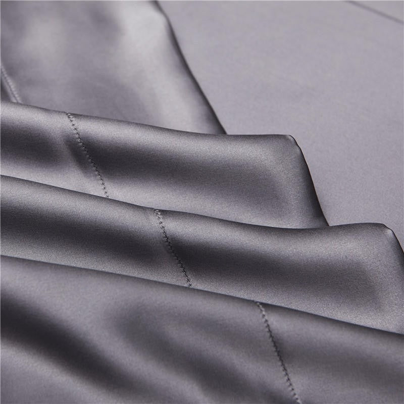 Eloise Quartz Lavender Luxury Pure Mulberry Silk Bedding Set