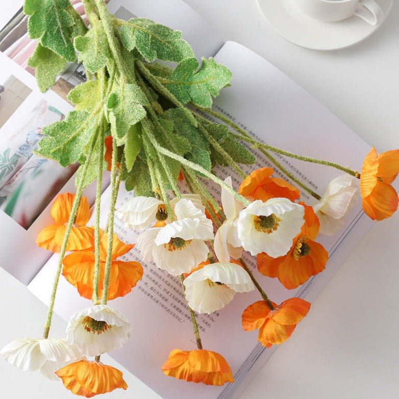 Artificial Vivid Poppies