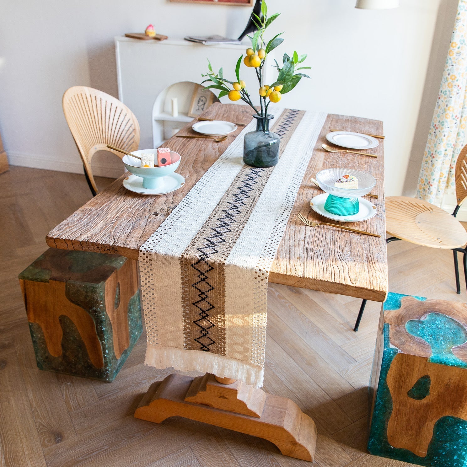 Aztec Woven Table Runner