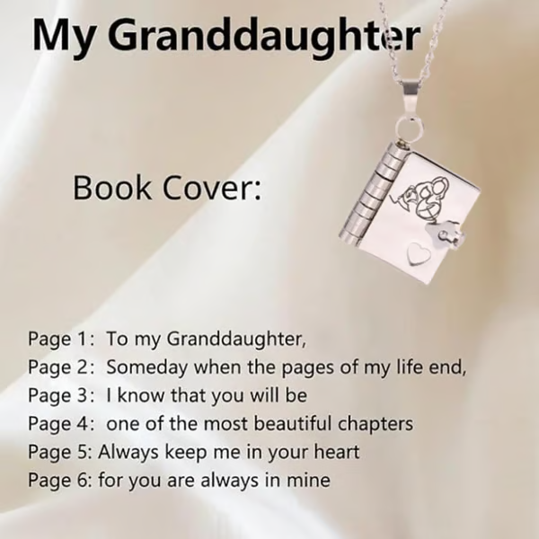 For Granddaughter - The Most Beautiful Chapter Book Necklace