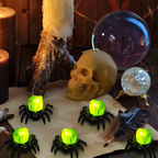 🏆2025 Halloween Hot Sale⚡🎃Halloween LED Pumpkin Lamp with Creepy Spider - Flameless Flickering Candle Light for Home Decor🕷️