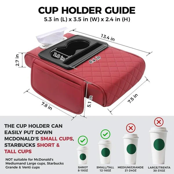 🎅2025 Christmas Hot Sale - Multifunctional PU Leather Car Armrest Box Mat