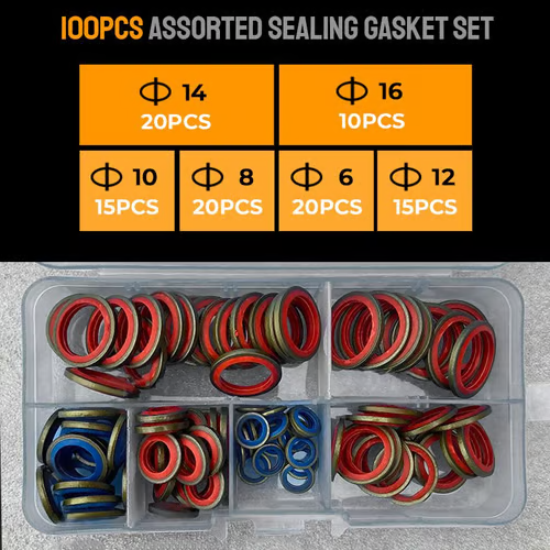 🔥100pcs/ 245pcs Assorted Sealing Gasket Set