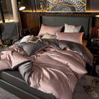 Shemir Rose Grey Reversible Egyptian Cotton Bedding Set