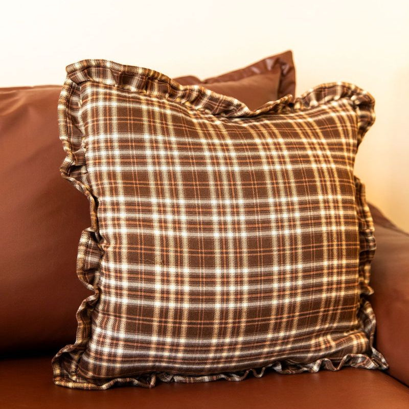 Retro Line Ruffle Cushion