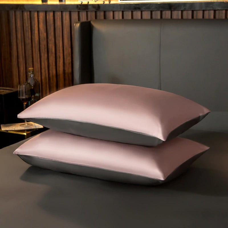 Shemir Rose Grey Reversible Egyptian Cotton Bedding Set