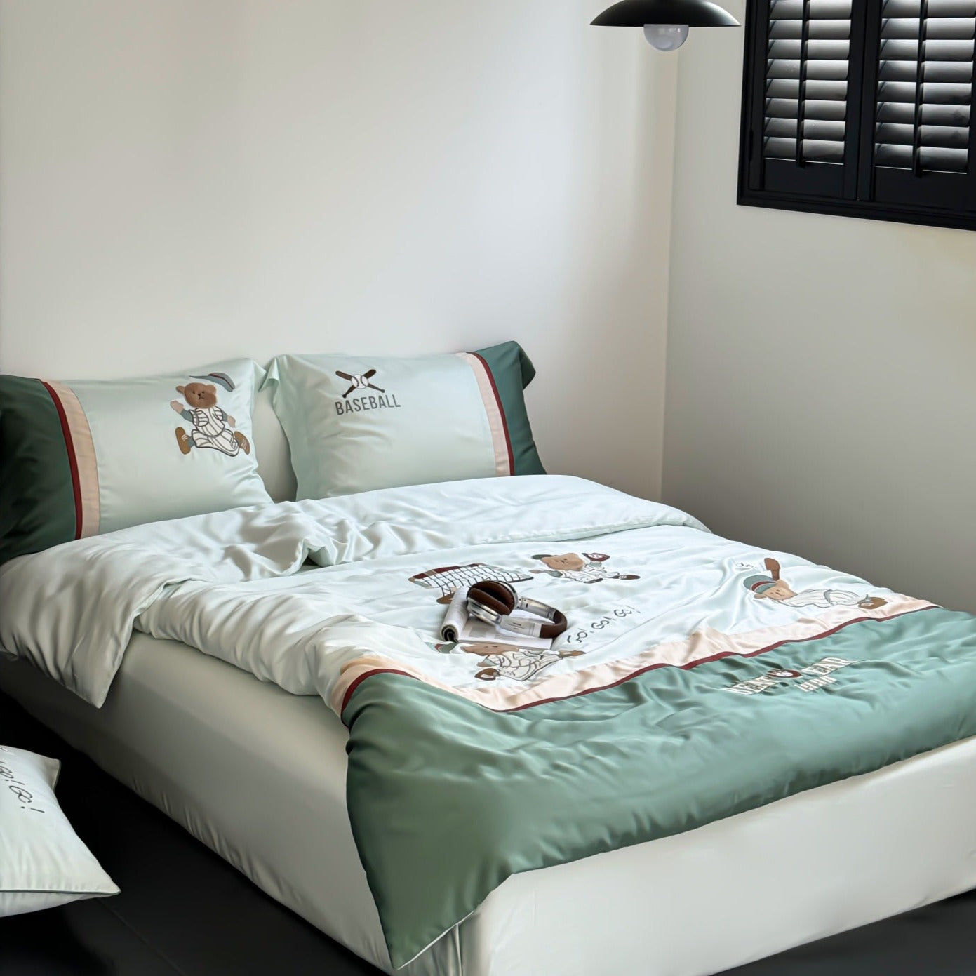 Baseball Bear Bedding Set