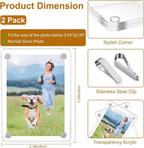 🔥2-Pack Vertical Car Sun Visor Photo Frame Clips