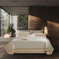 Elysium Beige Lace Luxury Egyptian Cotton Bedding Set