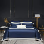 Oline Blue Luxury Egyptian Cotton Bedding Set