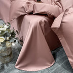 Neo Rosy Brown Silky Egyptian Cotton Bedding Set
