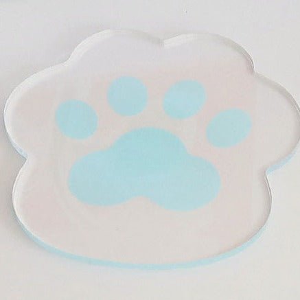 Bear Paw Prints Transparent Acrylic Coaster