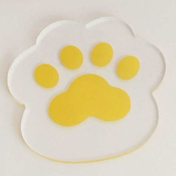 Bear Paw Prints Transparent Acrylic Coaster
