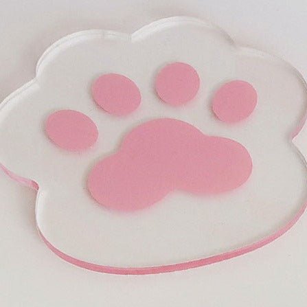 Bear Paw Prints Transparent Acrylic Coaster