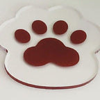 Bear Paw Prints Transparent Acrylic Coaster