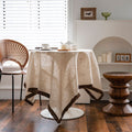 Beige Tassel Tablecloth