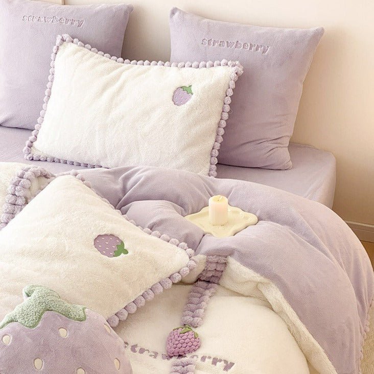 Berry Bliss Lavender Strawberry Bedding Ensemble