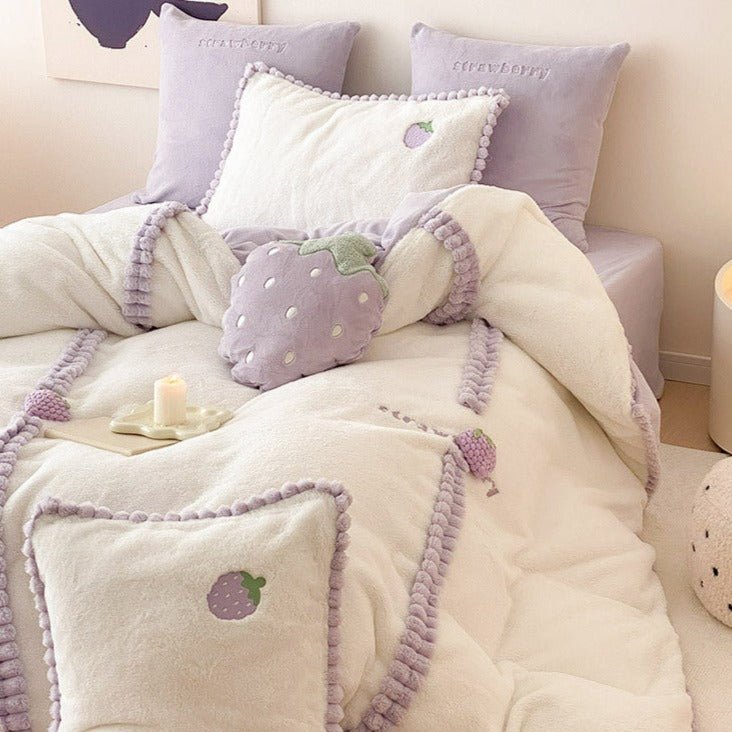 Berry Bliss Lavender Strawberry Bedding Ensemble