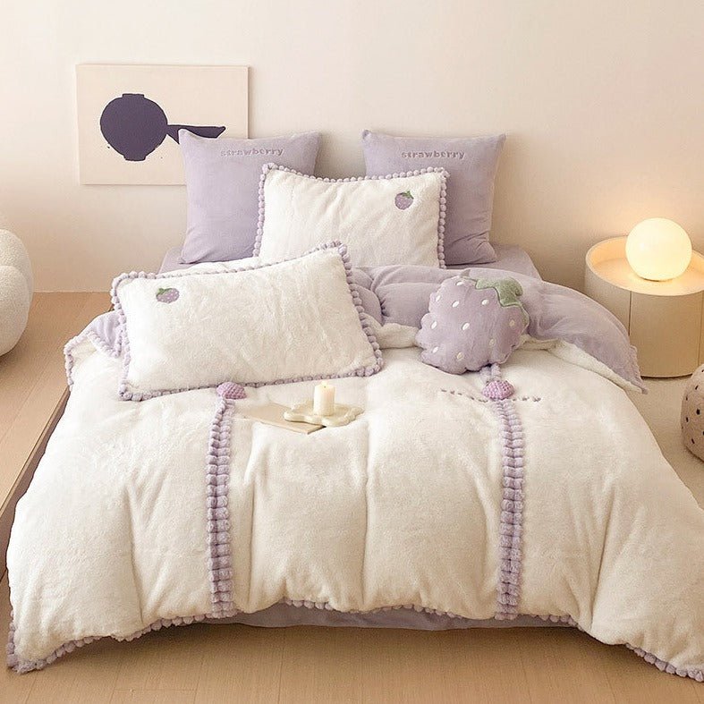Berry Bliss Lavender Strawberry Bedding Ensemble