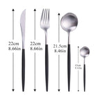 Black Dipped Stainless Steel Cutlery Set