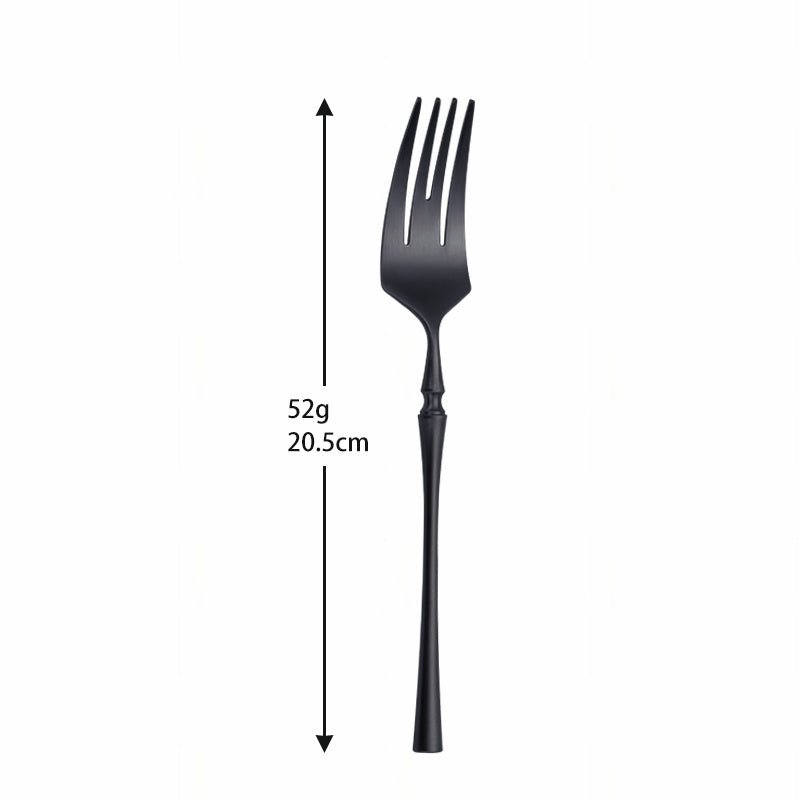 Black Roman Pillar 4-Person Stainless Steel Cutlery Set