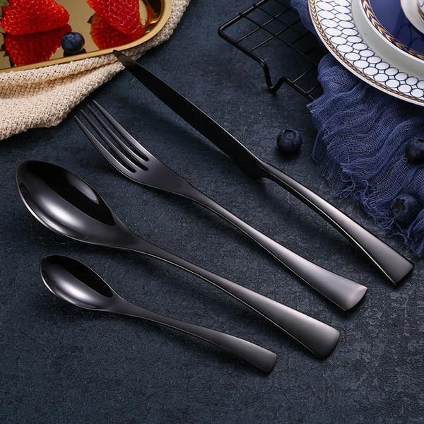 Black Cutlery Set